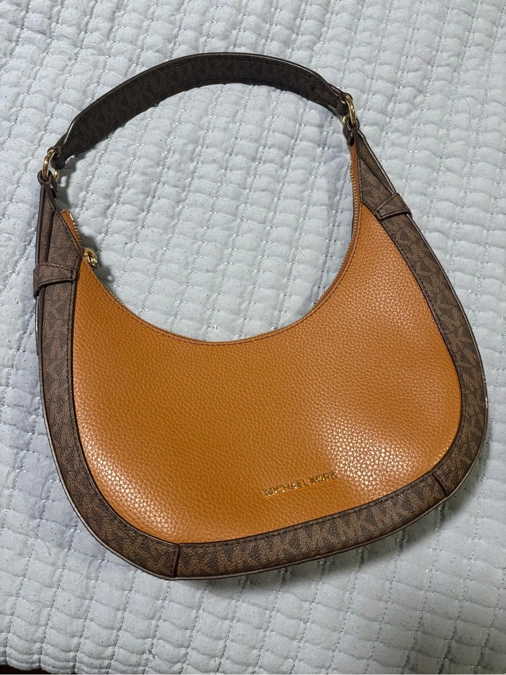 Michael Kors Cognac and Brown Signature Leather Hobo